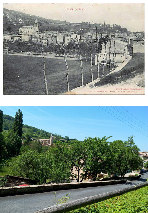 vue  sur l'église  vers la fin de la rue Barry du lion